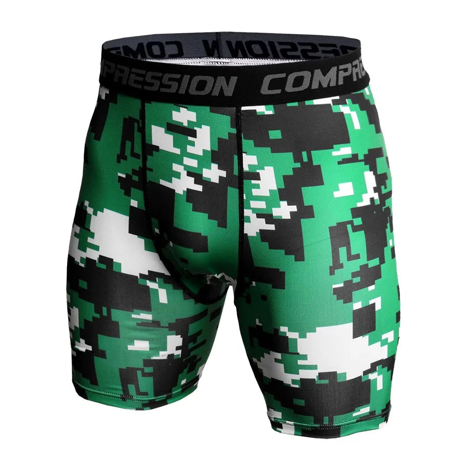 Men's Compression Camo Athletic Tight Shorts