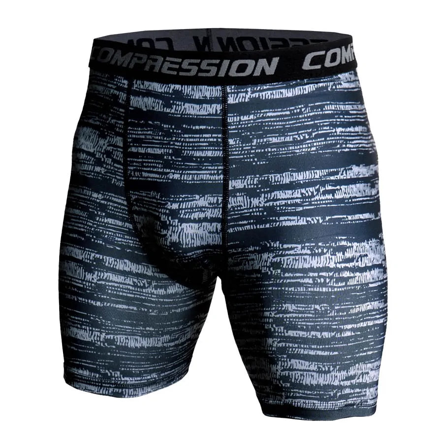 Men's Compression Camo Athletic Tight Shorts