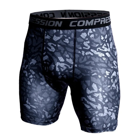 Men's Compression Camo Athletic Tight Shorts